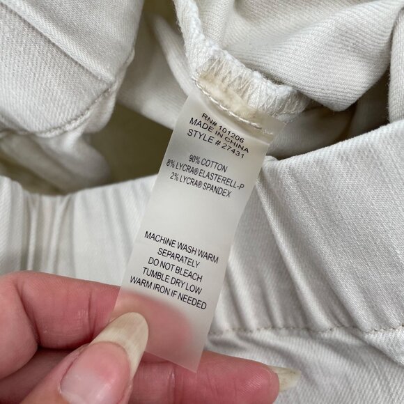 Soft Surroundings Ivory Metro Leggings Pants Womens Size Small Buttons Pull-On - Picture 5 of 10